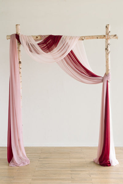 Wedding Arch Drapes in Rich Burgundy | Clearance