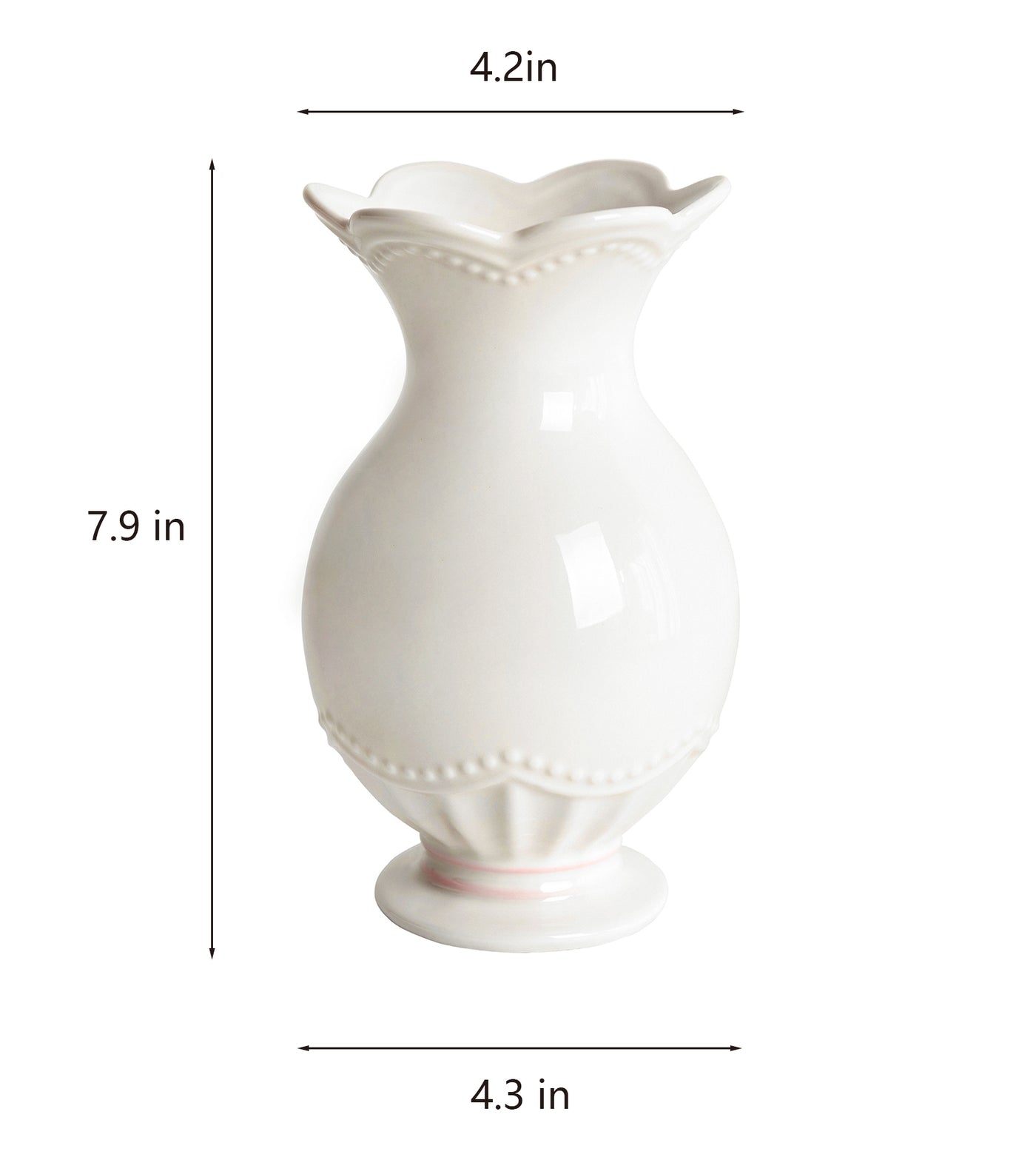 Cameo Ceramic Vase with Underglaze