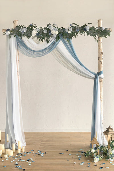 Wedding Arch Drapes in Shades of Blue | Clearance