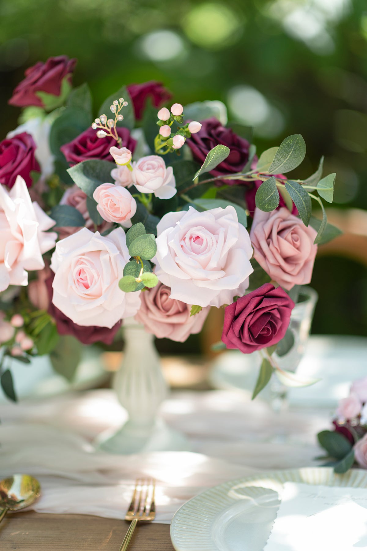 DIY Designer Flower Boxes in Romantic Marsala