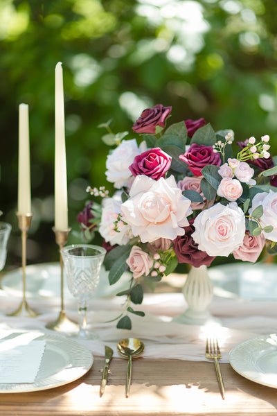 DIY Designer Flower Boxes in Romantic Marsala