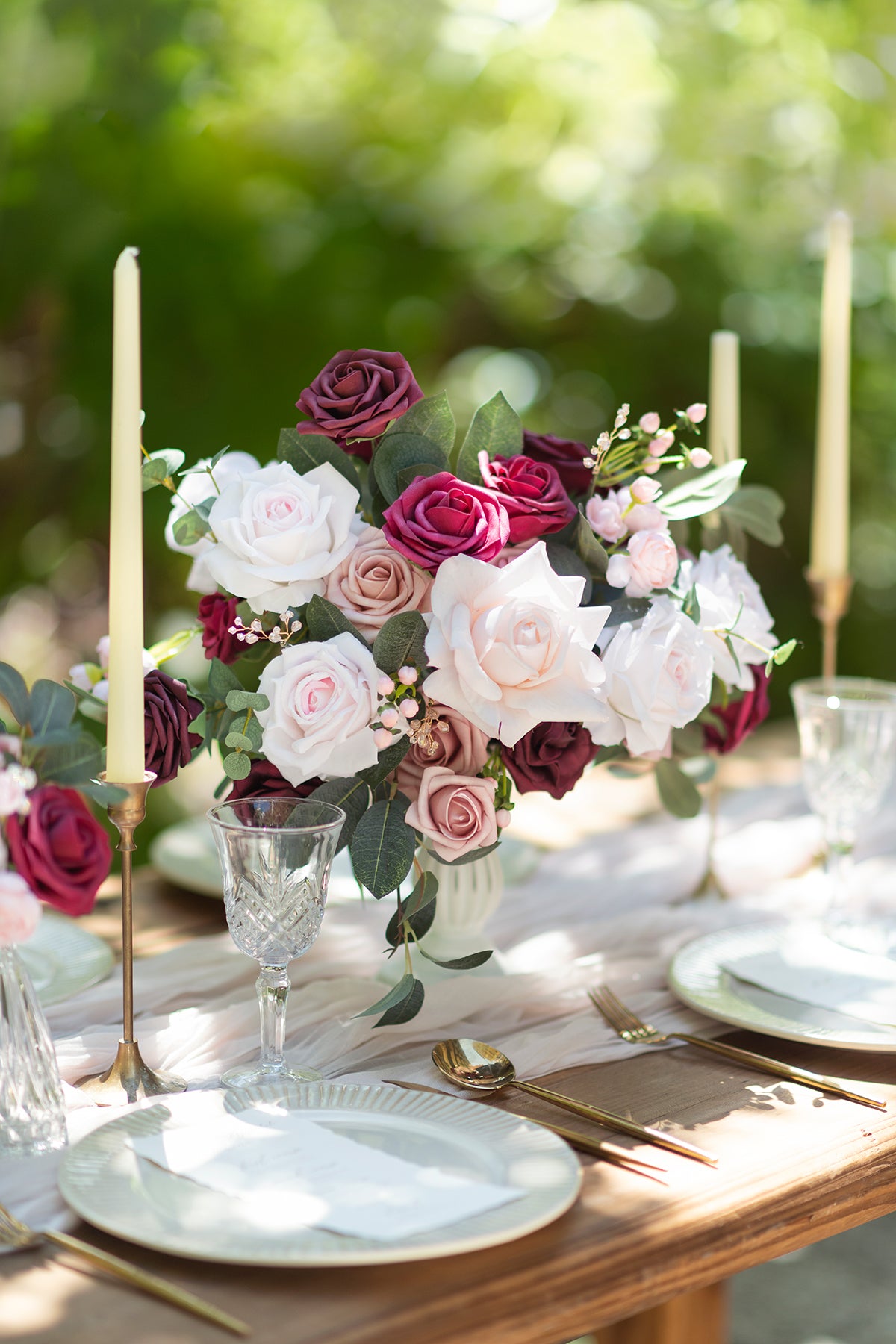 DIY Designer Flower Boxes in Romantic Marsala