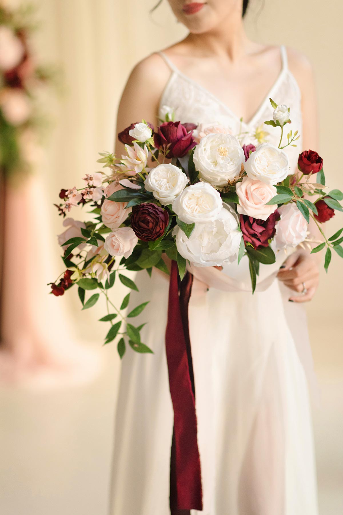 Medium Free-Form Bridal Bouquet in Romantic Marsala | Clearance