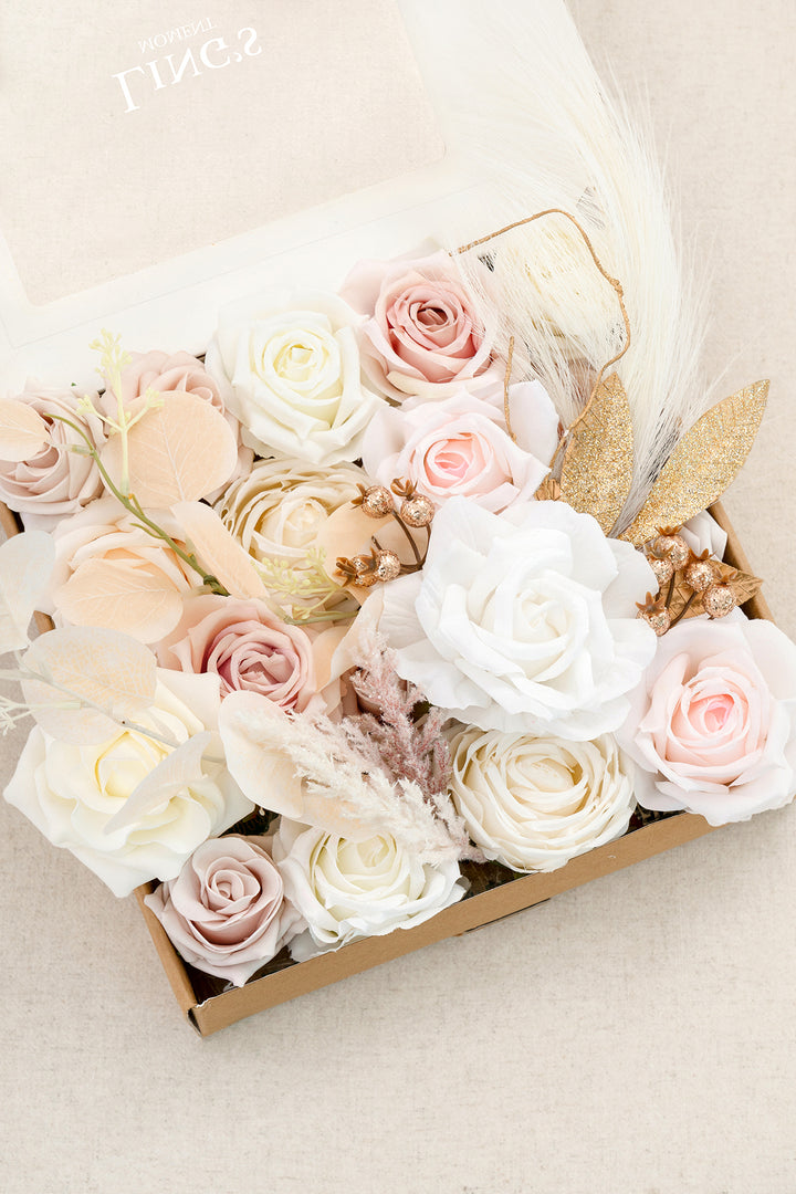 DIY Designer Flower Boxes in Elsa White & Beige Grand Box