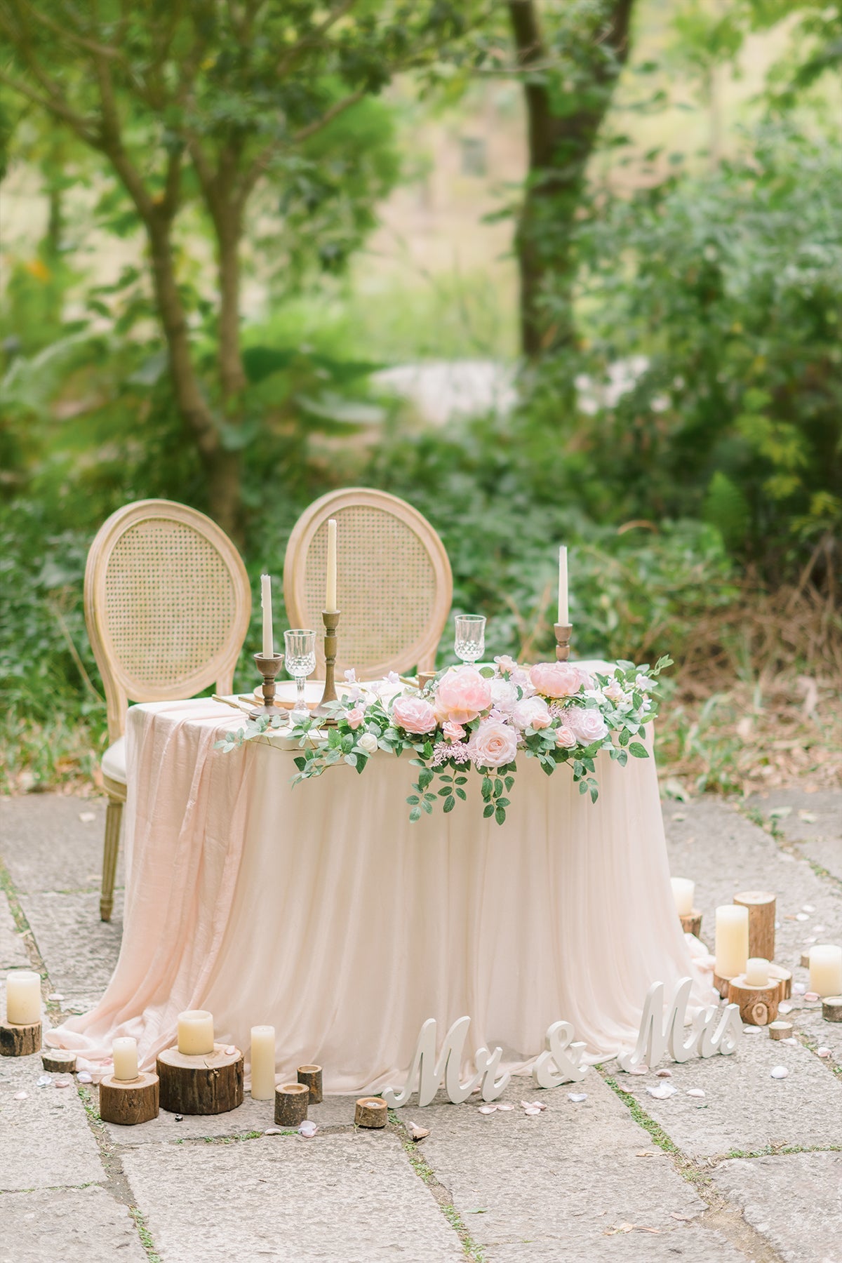 Flash Sale | Head Table Floral Swags in Blush & Cream
