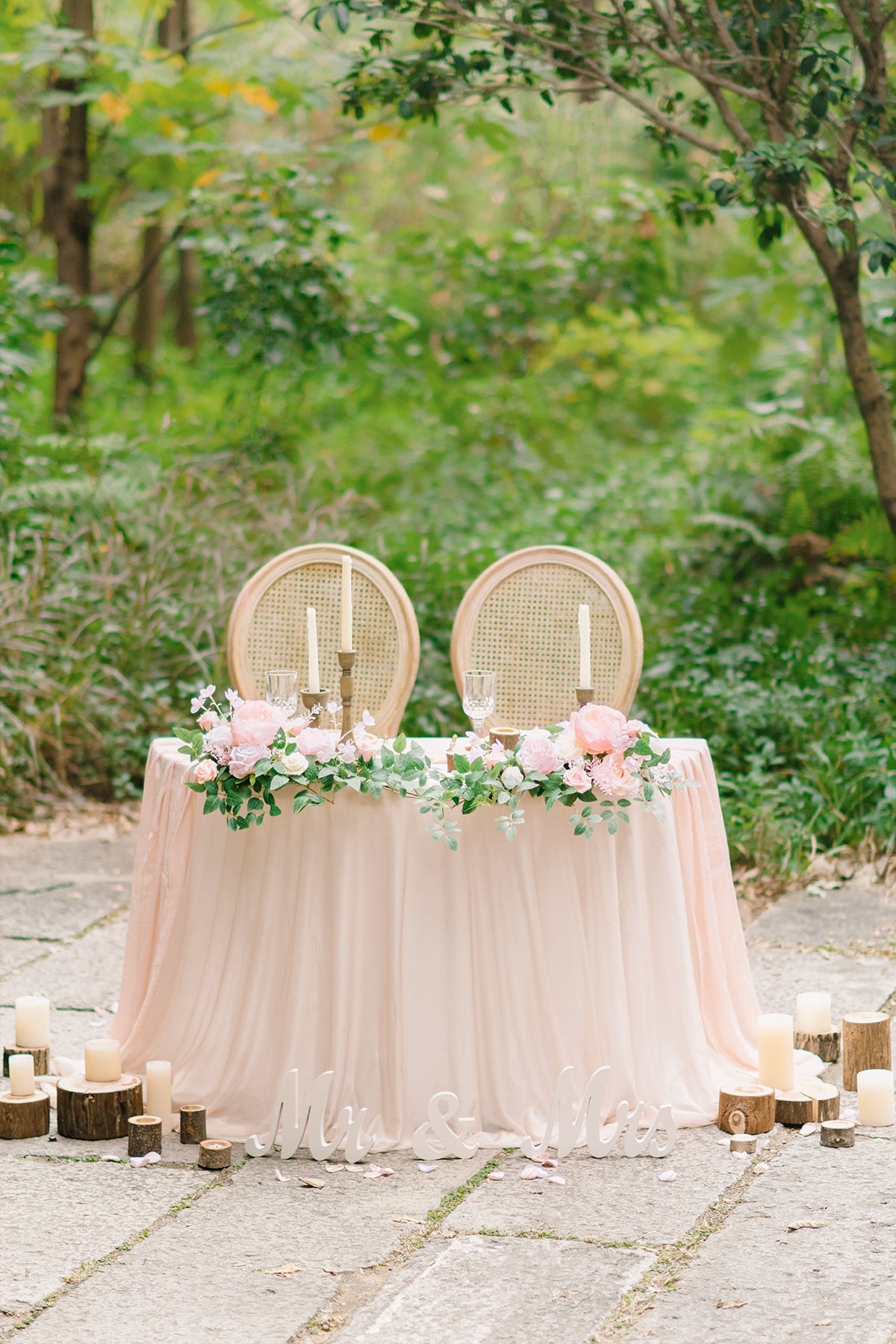 Flash Sale | Head Table Floral Swags in Blush & Cream