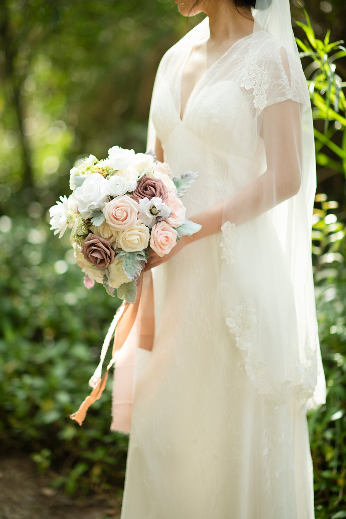 Pre-Arranged Wedding Flower Packages in Dusty Rose & Cream