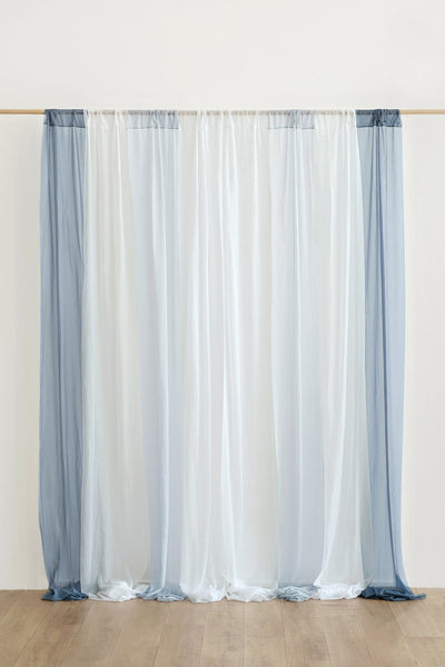 Wedding Backdrop Curtains in Denim Blue