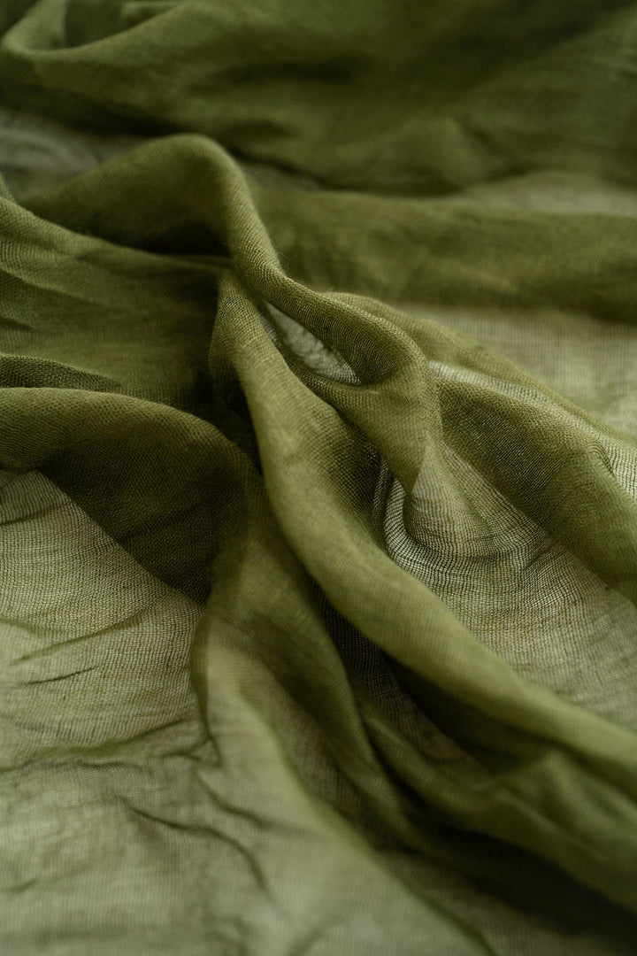 Table Linens in Moss Green
