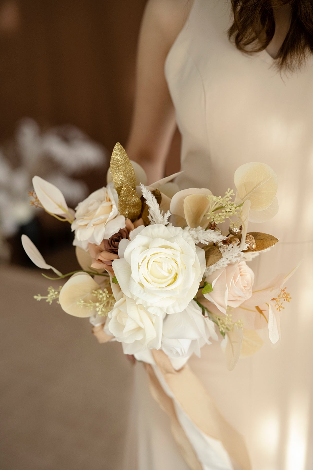 Additional Flower Decorations in White & Beige