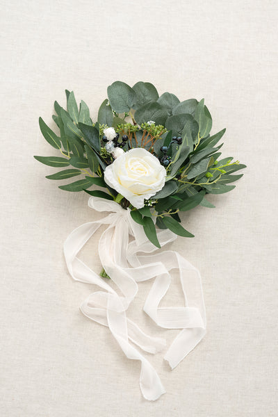Additional Flower Decorations in White & Sage