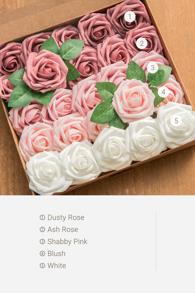 3" Foam Rose with Stem - 66 Colors