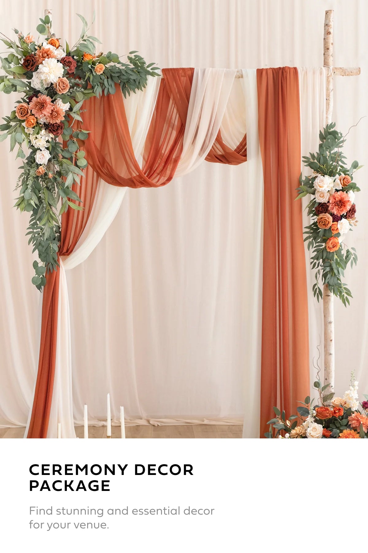 Pre-Arranged Wedding Flower Packages in Sunset Terracotta