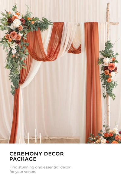 Pre-Arranged Wedding Flower Packages in Sunset Terracotta