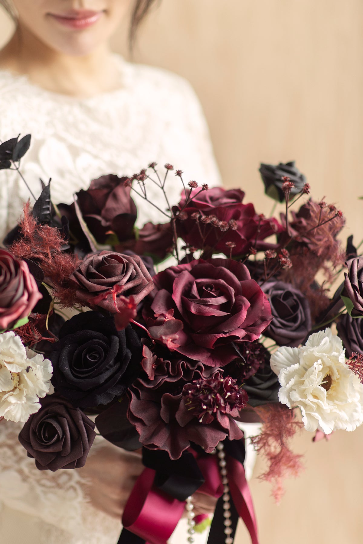 DIY Designer Flower Boxes in Moody Burgundy & Black