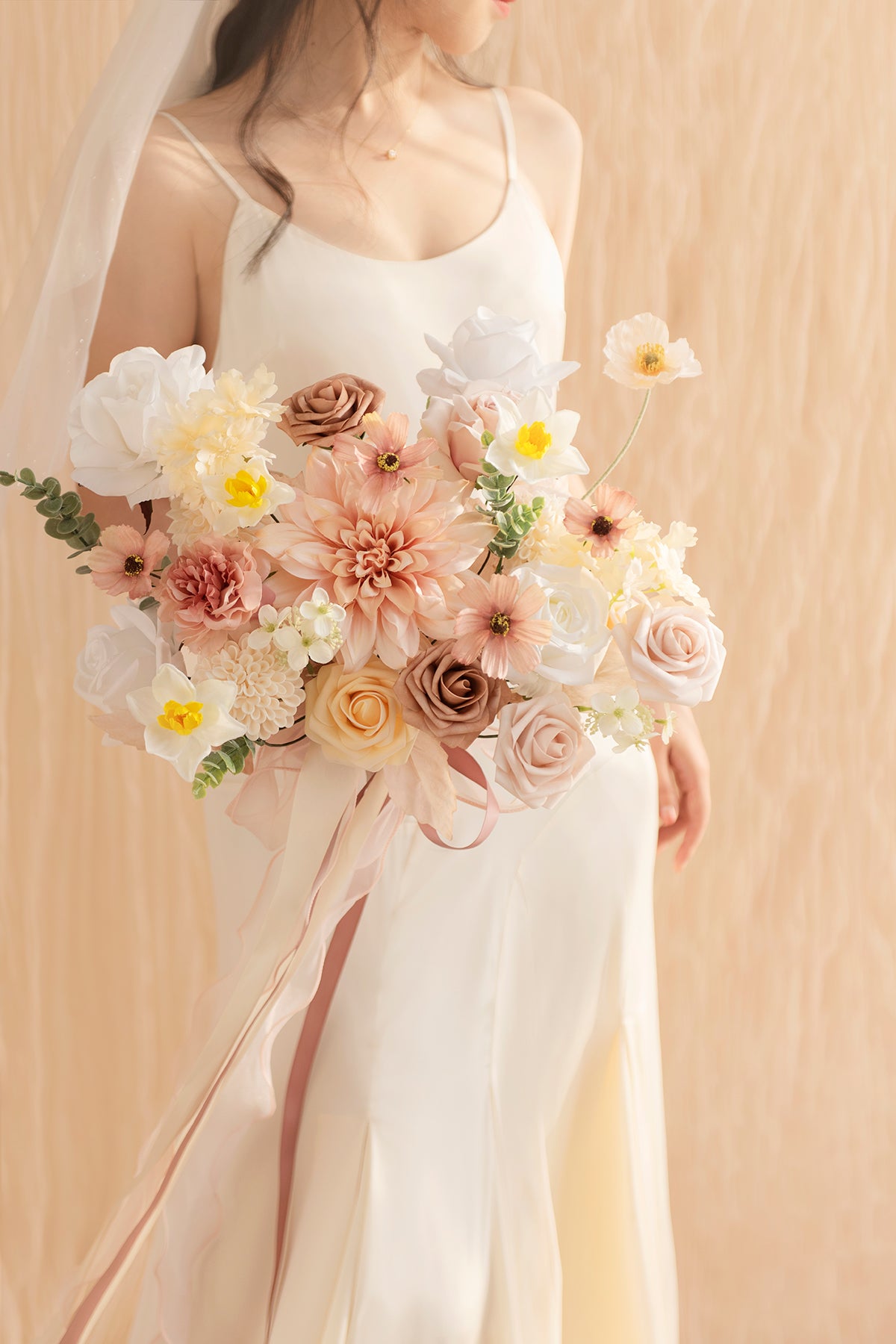 DIY Designer Flower Boxes in Blush & Cream