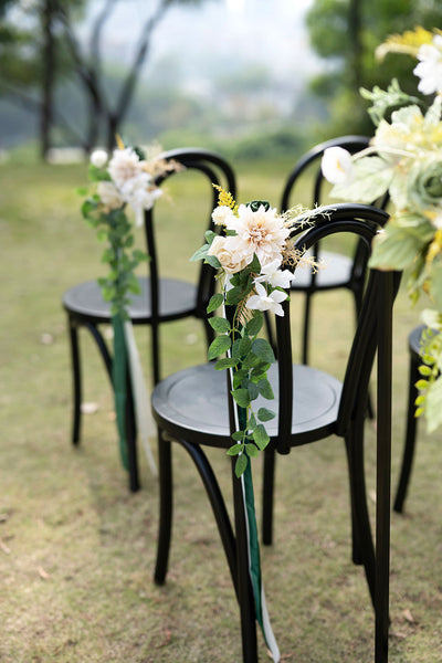 Pre-Arranged Wedding Flower Packages in Emerald & Tawny Beige