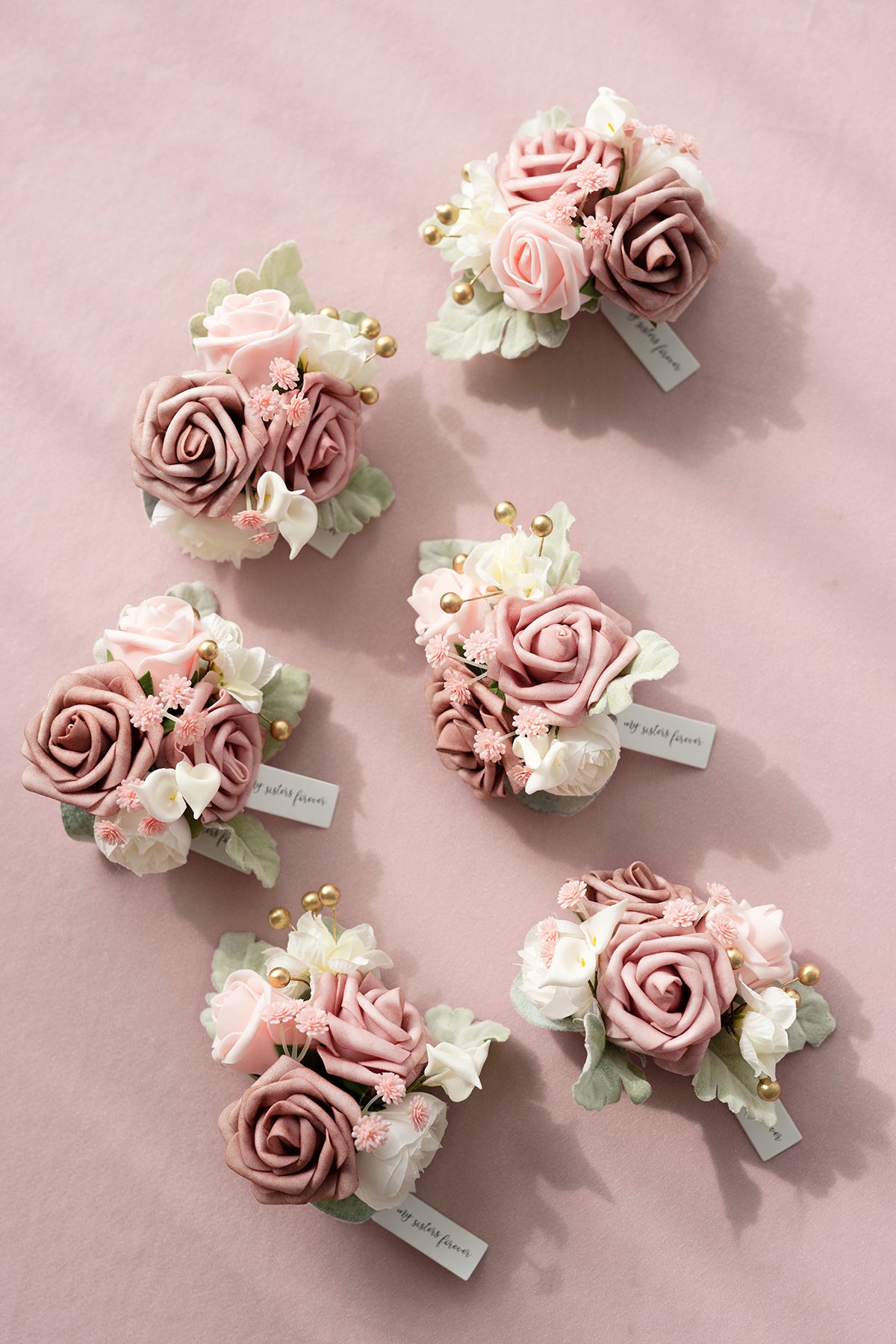 Pre-Arranged Wedding Flower Packages in Dusty Rose & Cream