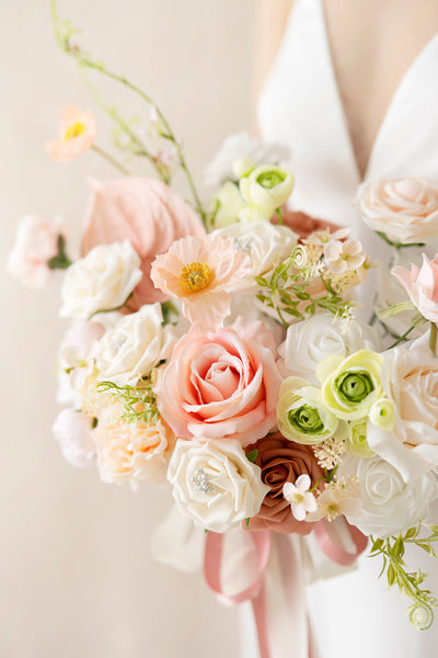 DIY Designer Flower Boxes in Blush & Cream