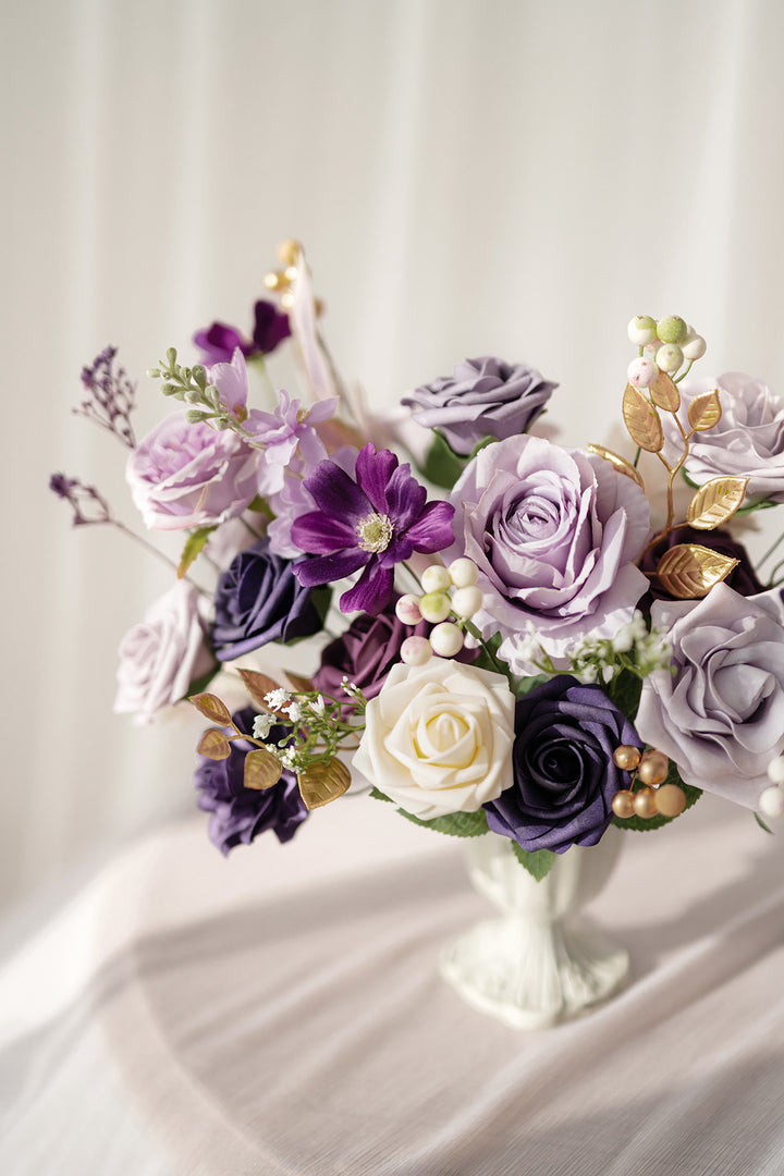 DIY Designer Flower Boxes in Lilac & Gold （Deluxe Box）