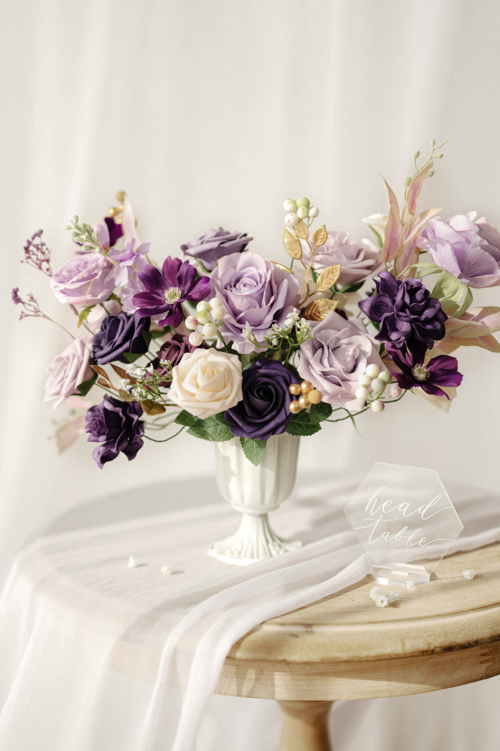 DIY Designer Flower Boxes in Lilac & Gold （Deluxe Box）