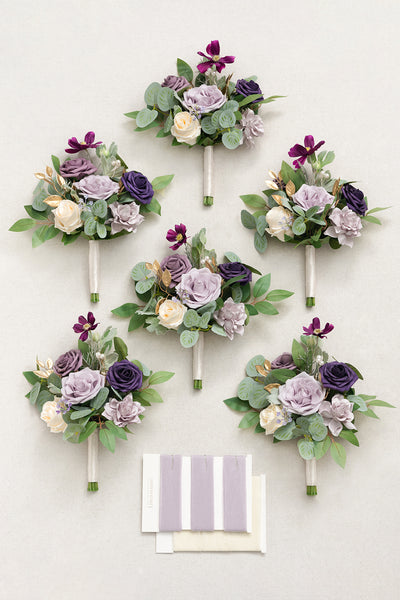 Bridesmaid Posy in Lilac & Gold