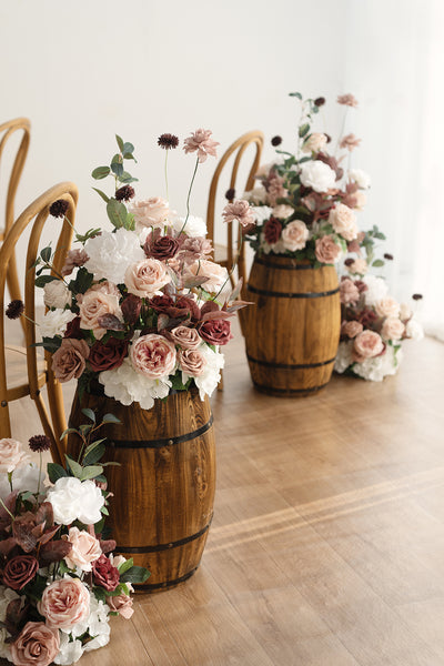 Free-Standing Flower Arrangements in Dusty Rose & Mauve | Clearance