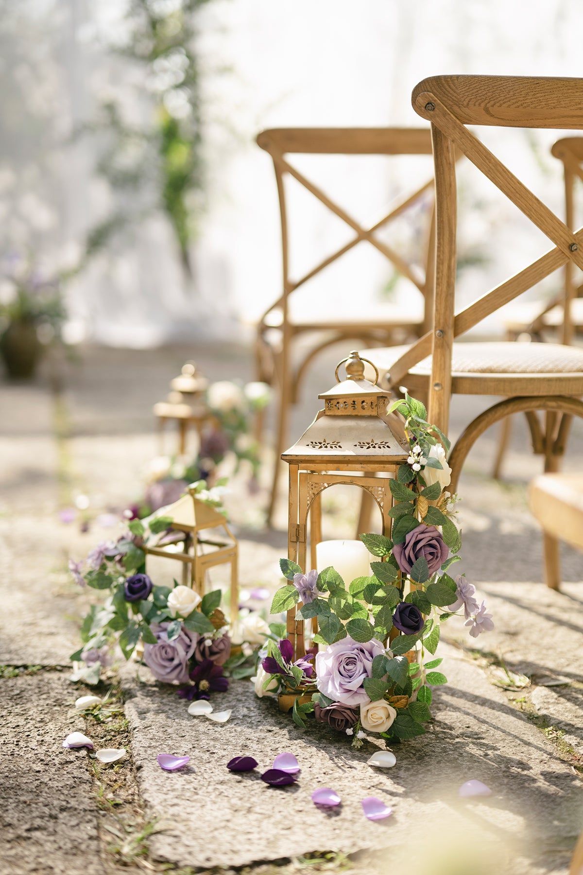 Pre-Arranged Wedding Flower Packages in Lilac & Gold