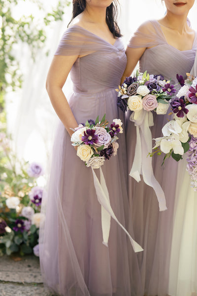 Pre-Arranged Wedding Flower Packages in Lilac & Gold