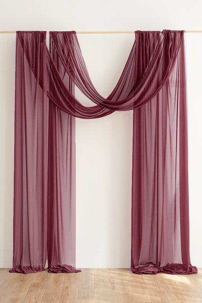 2 Panels Wedding Arch Drapes 10m in Romantic Marsala | Clearance