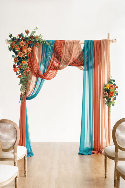 Pre-Arranged Wedding Flower Packages in Dark Teal & Burnt Orange