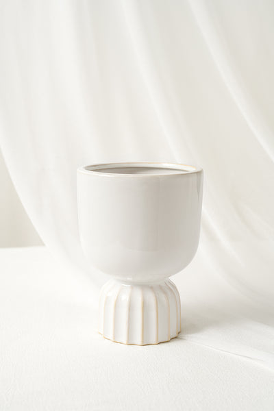 Modern White Glazed Ceramic Vase