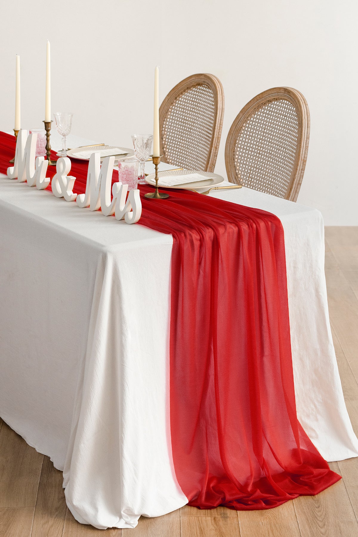 Pre-Arranged Wedding Decor Package in Christmas Red & Sparkle