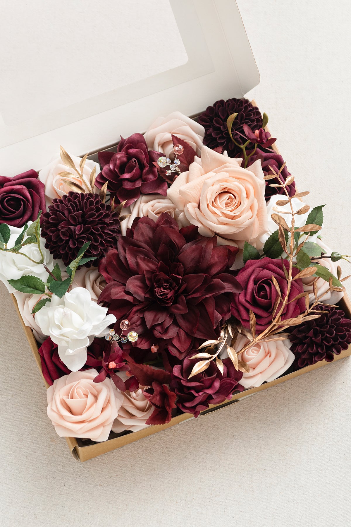 DIY Designer Flower Boxes in Romantic Marsala