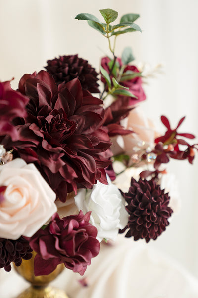 DIY Designer Flower Boxes in Romantic Marsala