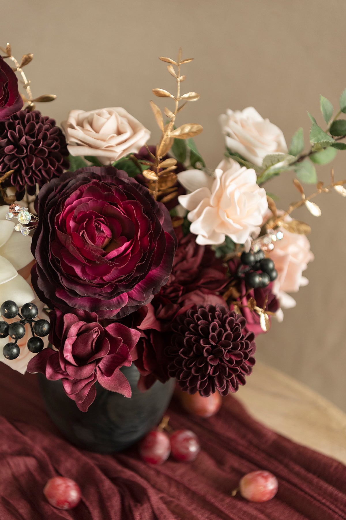 DIY Designer Flower Boxes in Romantic Marsala