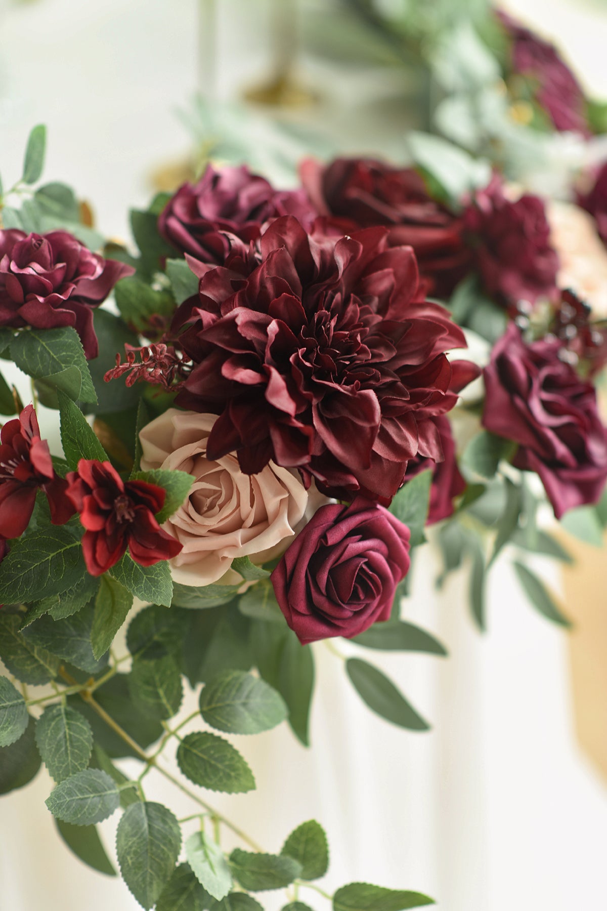 6ft Flower Garland in Romantic Marsala