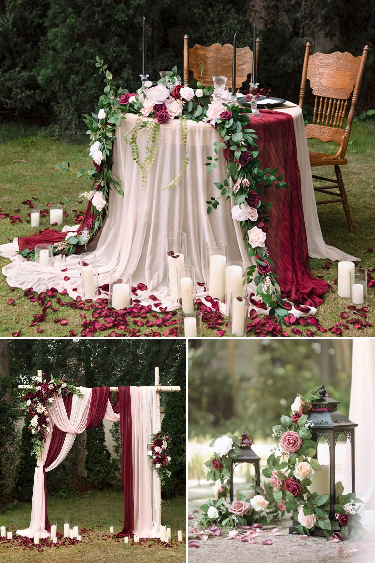 Pre-Arranged Wedding Decor Package in Romantic Marsala