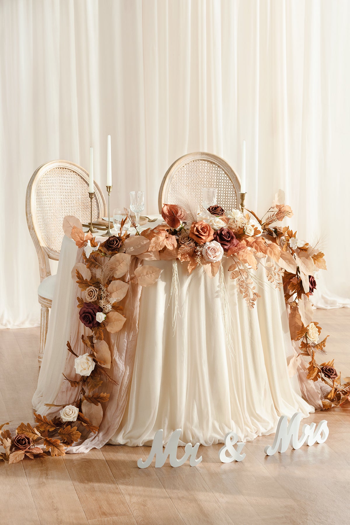 Pre-Arranged Wedding Flower Packages in Rust & Sepia