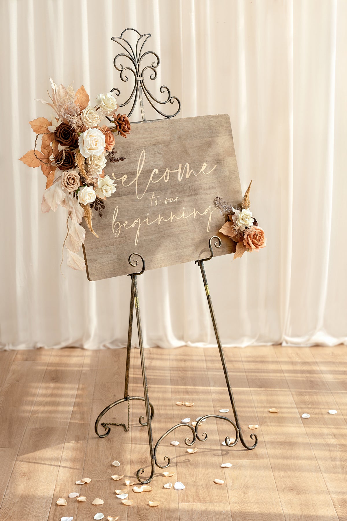 Pre-Arranged Wedding Flower Packages in Rust & Sepia