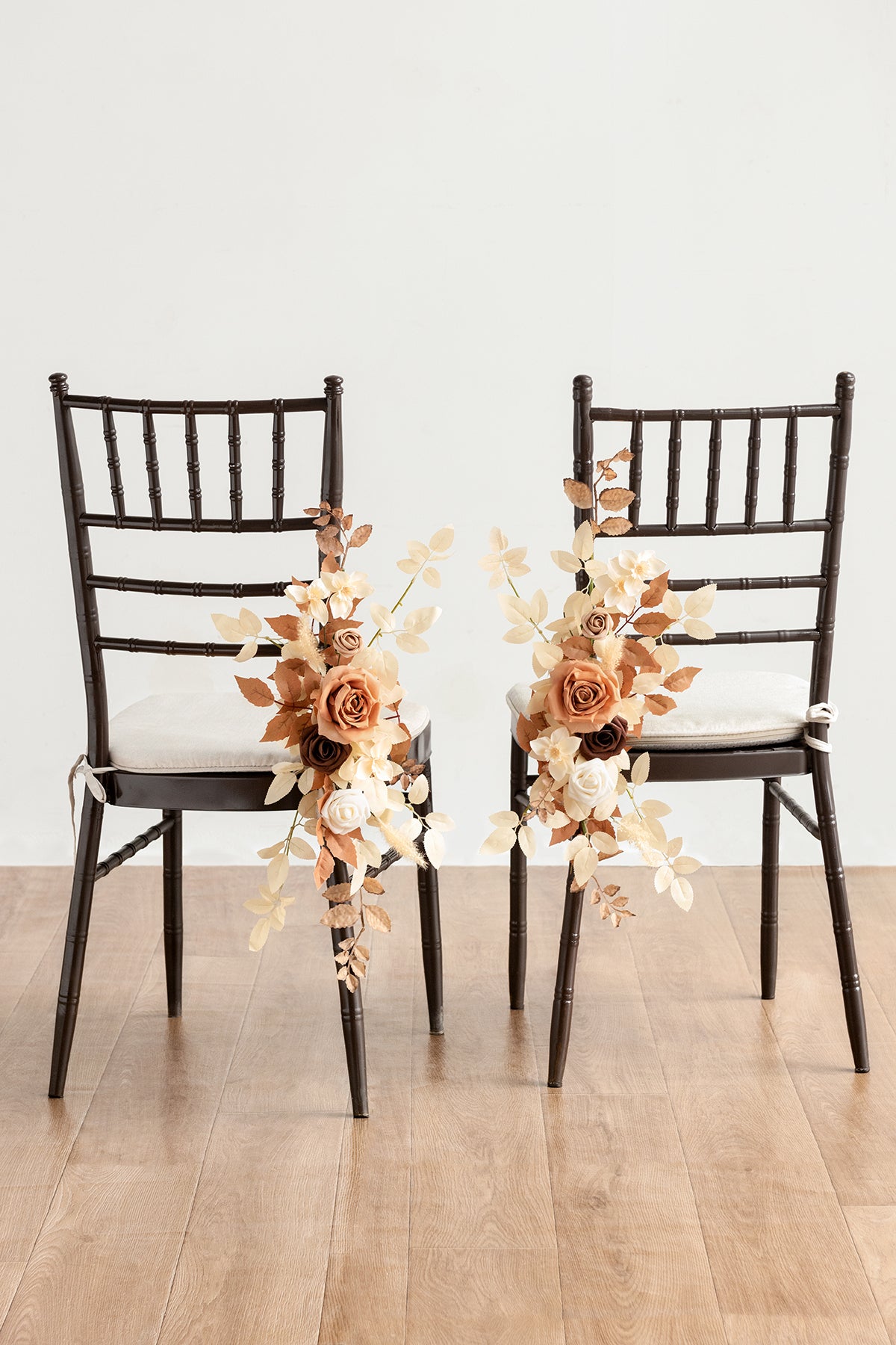 Wedding Aisle Chair Flower Decoration in Rust & Sepia | Clearance