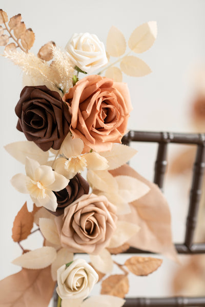 Wedding Hanging Chair Back Decoration in Rust & Sepia | Clearance