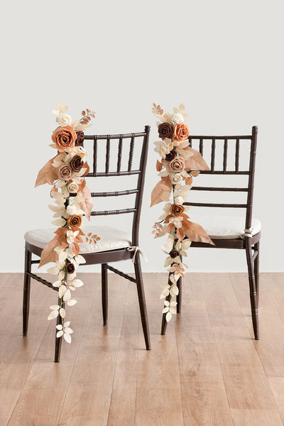 Wedding Hanging Chair Back Decoration in Rust & Sepia | Clearance