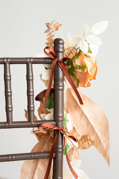 Wedding Hanging Chair Back Decoration in Rust & Sepia | Clearance