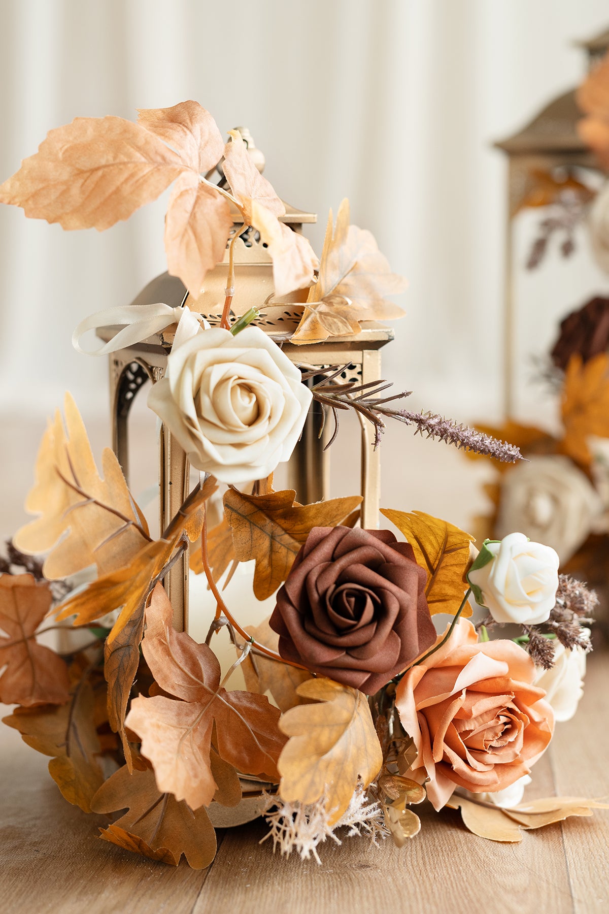 2ft Flower Garlands in Rust & Sepia