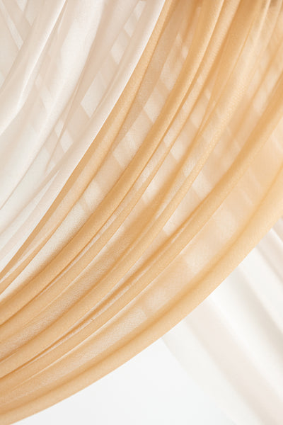Flower Arch Decor with Drapes in Rust & Sepia | Clearance