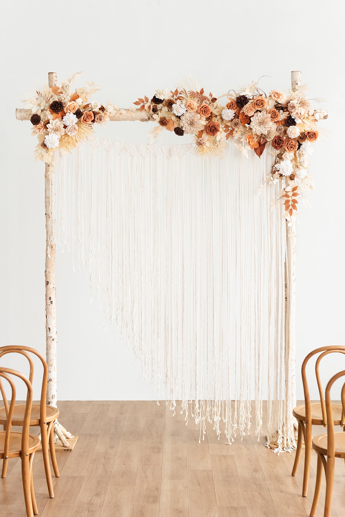 Flower Arch Decor in Rust & Sepia | Clearance
