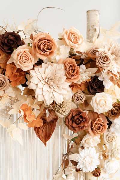 Flower Arch Decor in Rust & Sepia | Clearance