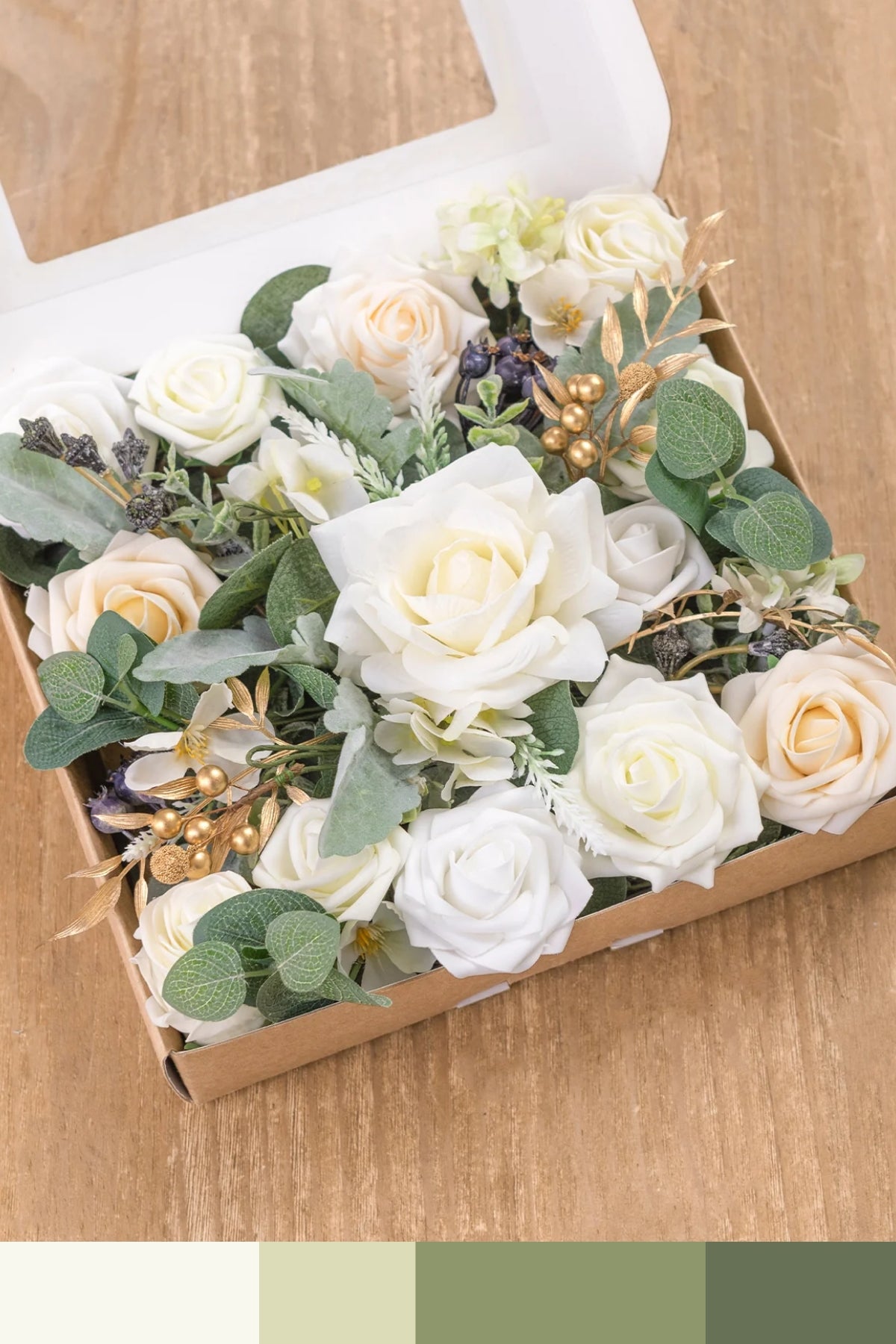 DIY Designer Flower Boxes in White & Sage