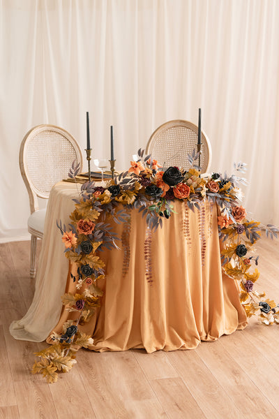 Pre-Arranged Wedding Flower Packages in Black & Pumpkin Orange